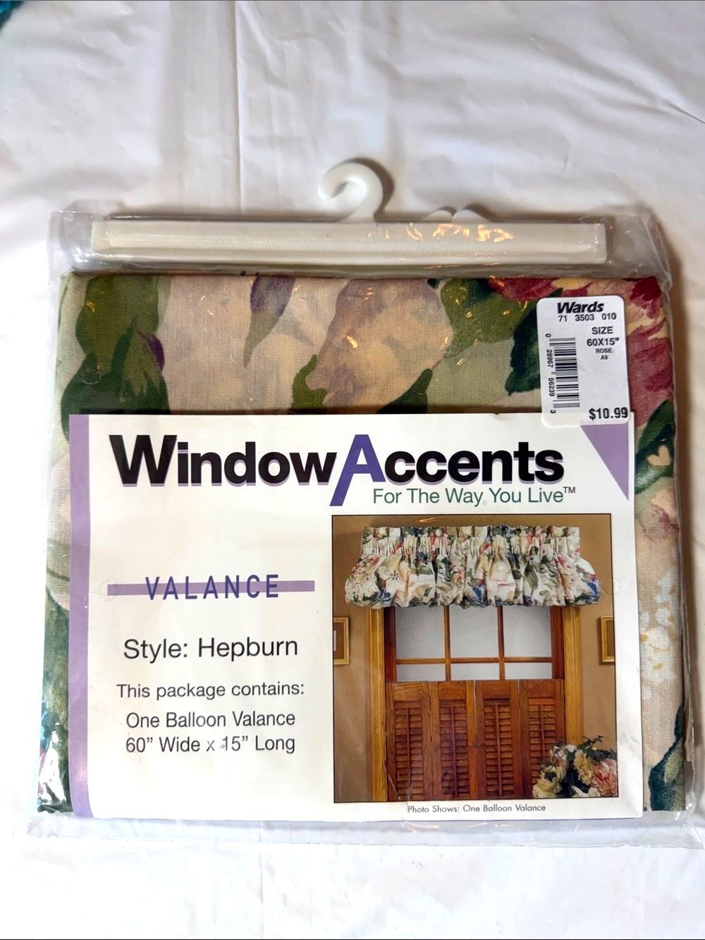Vintage Montgomery Ward Floral Balloon Valance Lees Curtain Company Hepburn USA